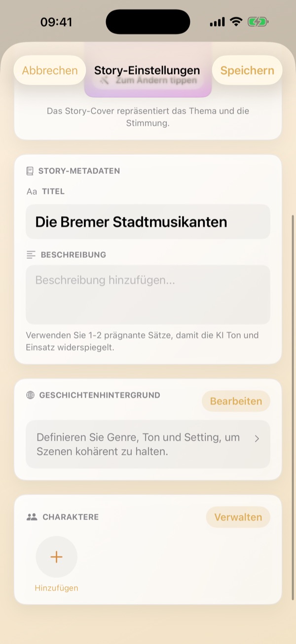 Anpassung der Einstellungen für KI-Schreiben und Illustration