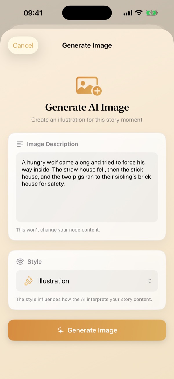 AI illustration generation for stories and books