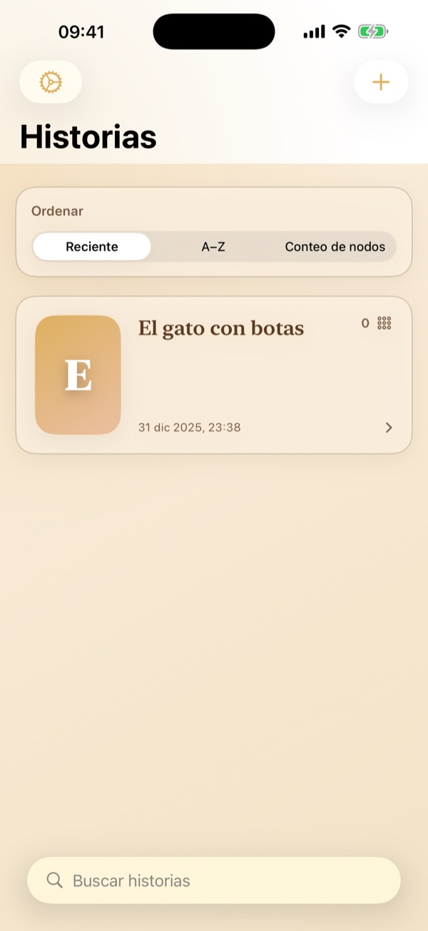 Biblioteca de historias IA de Talevonia mostrando múltiples proyectos de escritura