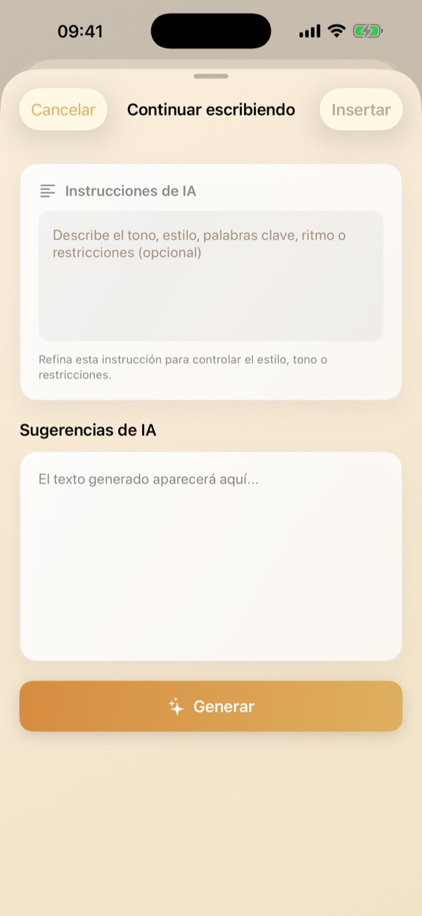Funciones de pulido y reescritura por IA para una mejor prosa