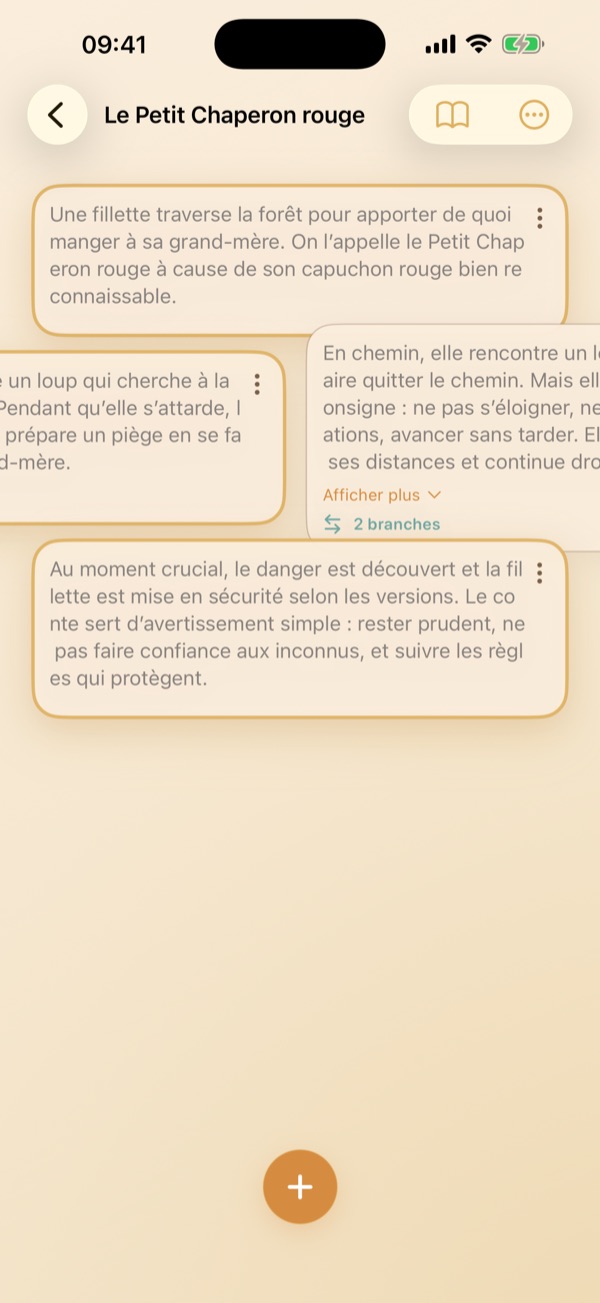 Arbre narratif visuel pour explorer des chemins et des fins multiples